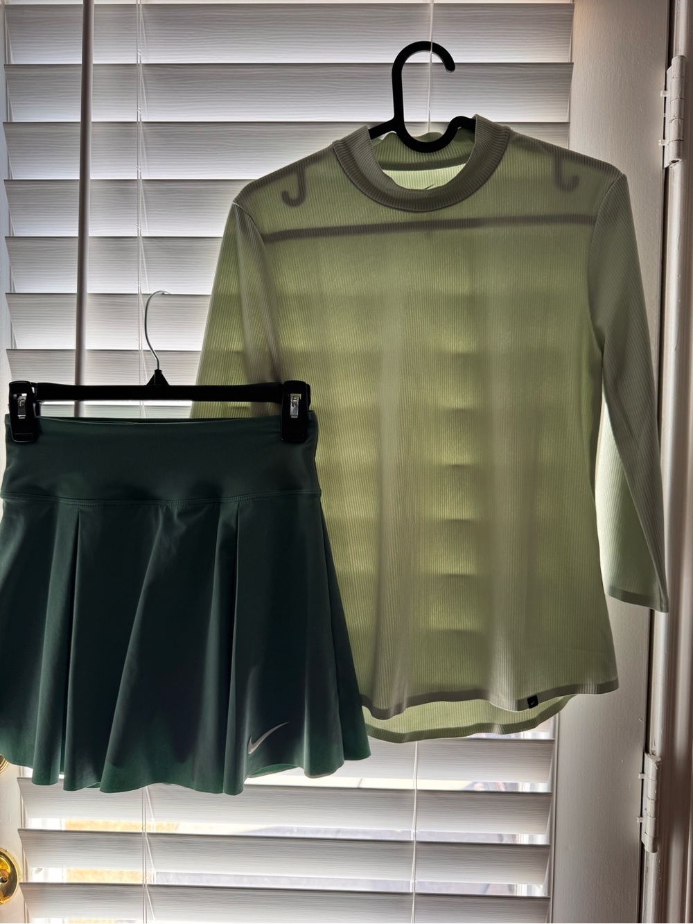 Nike Women's Dark Green Skater Tennis Skirt & Shirt